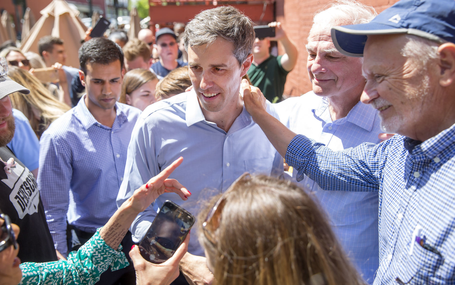 Beto O'Rourke campaigns in Greensboro
